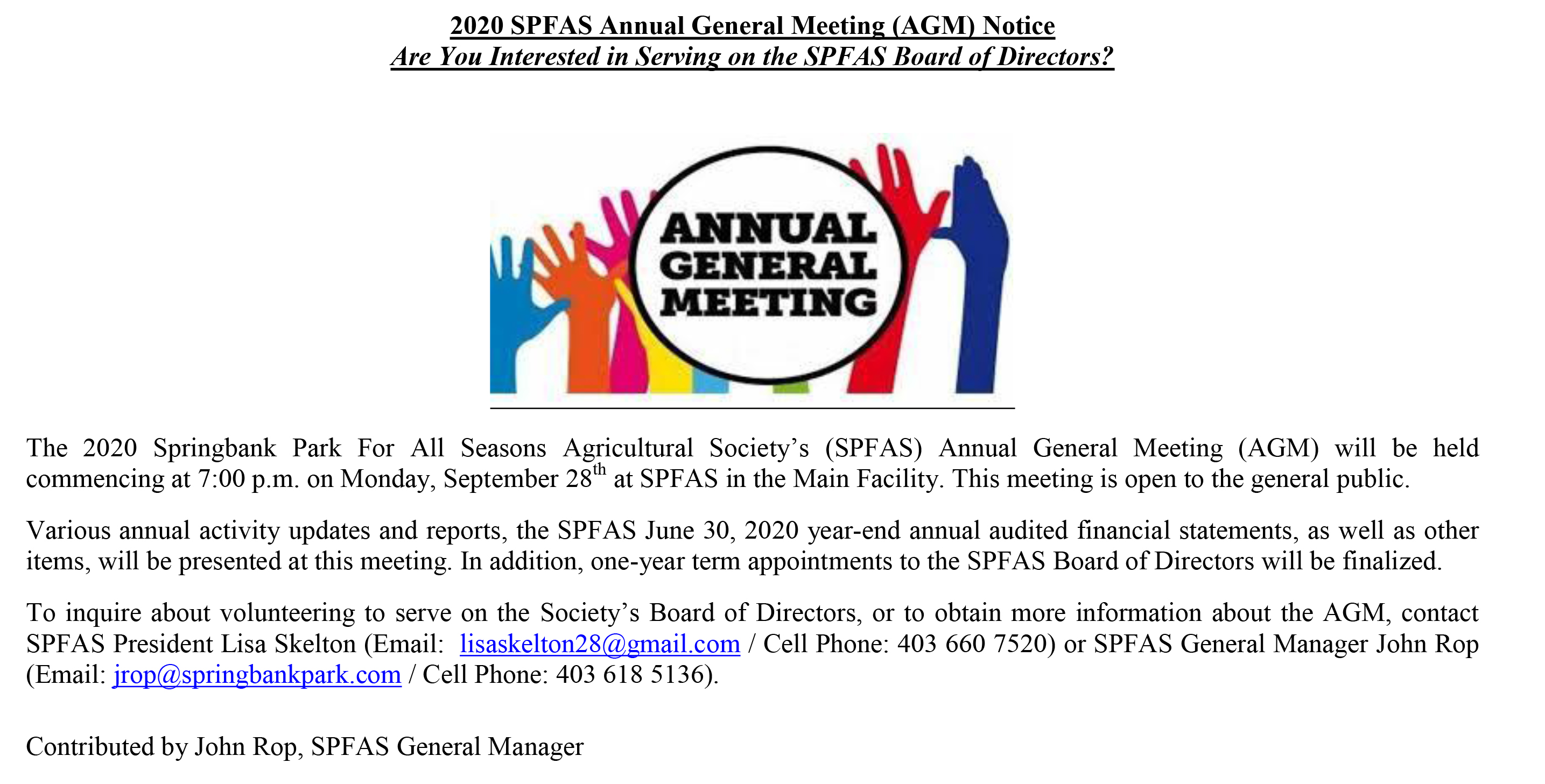 2020 SPFAS Annual General Meeting Notice for Aug 20 PP NL